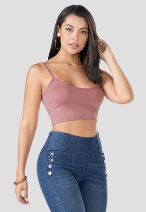 Crop Top Mujer Palo De Rosa Mp 100229