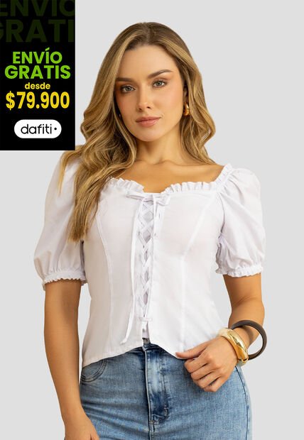 Blusa Mujer Blanco Mp 112042