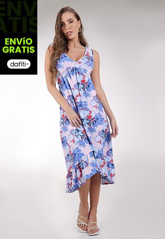 Vestido Rojo Estampado MP 91789 MP