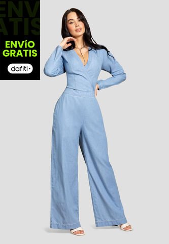 Enterizo Largo Mujer Azul Claro Mp 112684 MP