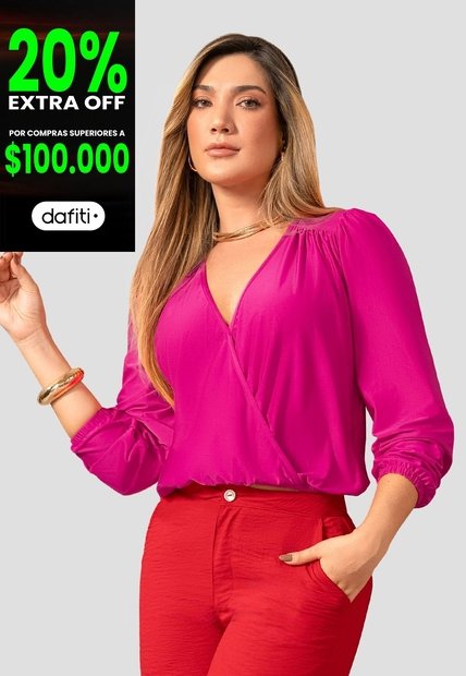 Blusa Mujer Magenta Vivo Mp 112577