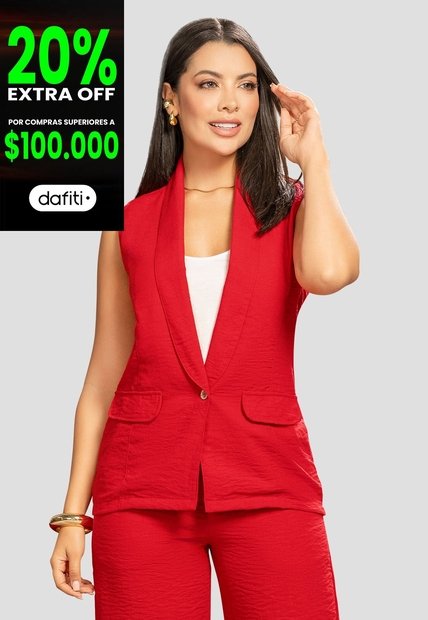 Blazer Mujer Rojo Mp 112514