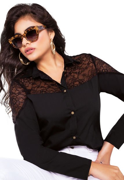 Camisa Mujer Negro Mp 92506