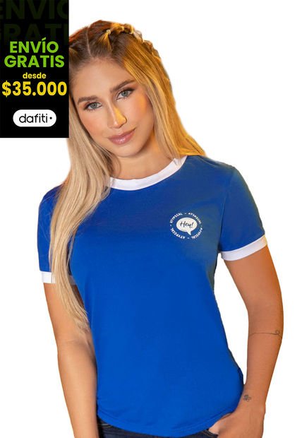 Camiseta Mujer Azul Mp 92669