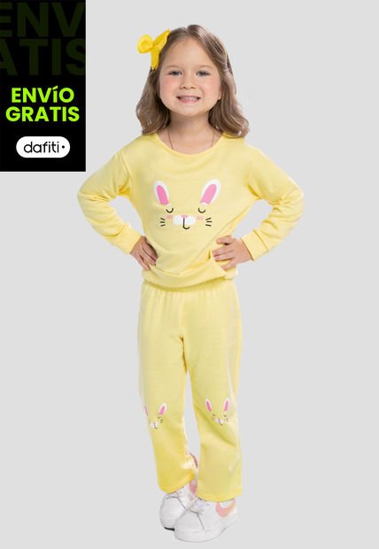 Conjunto Infantil Femenino Amarillo Mp 102045