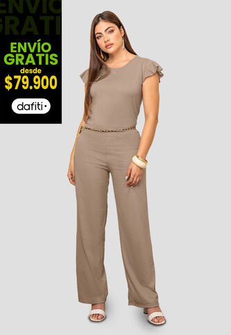 Enterizo Largo Mujer Café Pardo Mp 5812 MP