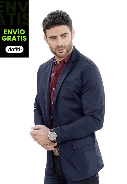Blazer Hombre Azul Mp 87622