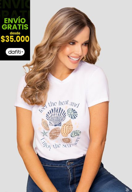 Camiseta Mujer Blanco Mp 108318