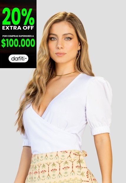 Blusa Mujer Blanco Mp 112219