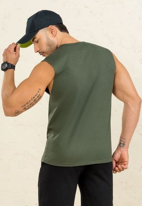 Camisilla Hombre Verde Militar Mp 107011
