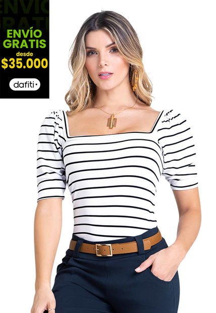 Camiseta Mujer Bicolor Mp 75787