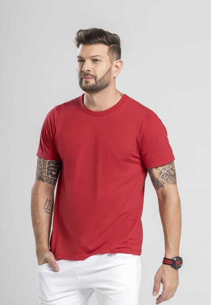 Camiseta Masculino Rojo Mp 1870