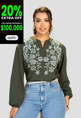 Blusa Mujer Verde Militar Mp 112266 MP