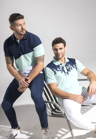 Polo Masculino Azul Navy Mp 1875 MP