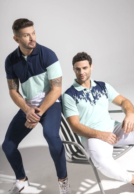 Polo Masculino Azul Navy Mp 1875