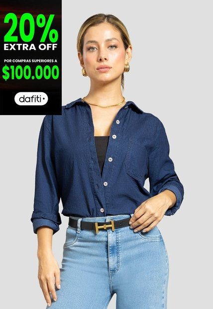 Camisa Mujer Azul Mp 111861