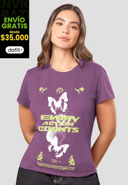 Camiseta Mujer Ciruela Mp 108117