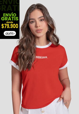 Camiseta Mujer Rojo Mp 110989 MP
