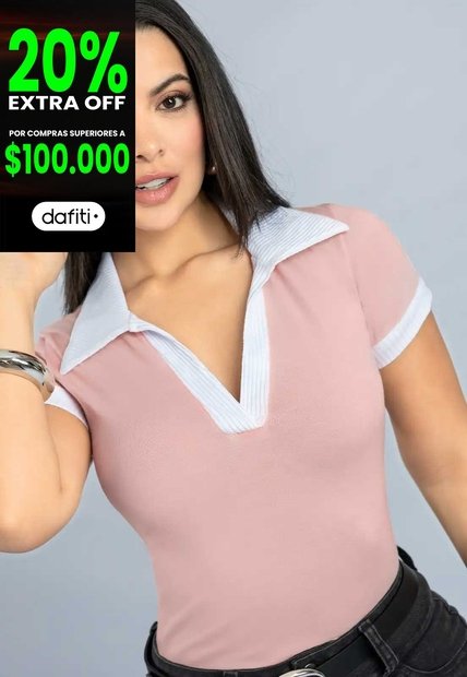 Polo Mujer Rosa Polvo Mp 111394