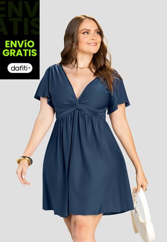 Vestido Corto Mujer Azul Profundo Mp 112274 MP