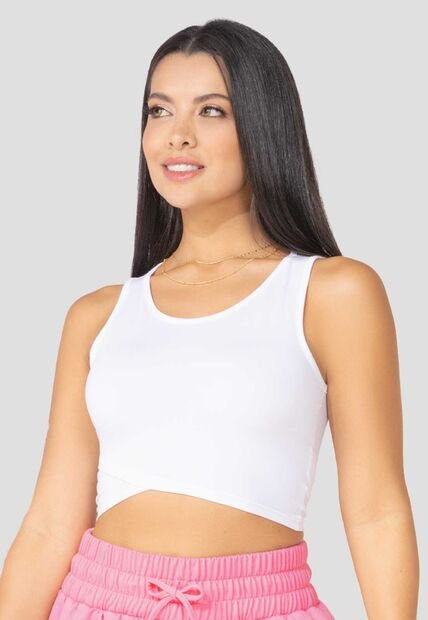 Crop Top Mujer Blanco Mp 100130