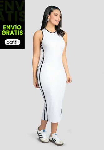 Vestido Largo Mujer Blanco Mp 111776 MP
