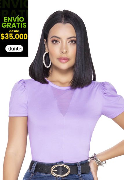 Camiseta Mujer Lila Mp 16911