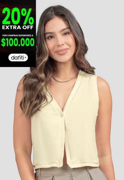 Chaleco Mujer Crema Mp 111303