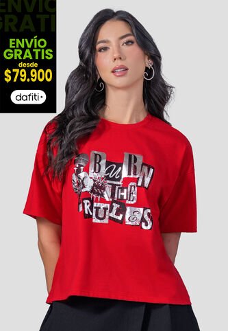 Camiseta Mujer Rojo Mp 110261 MP