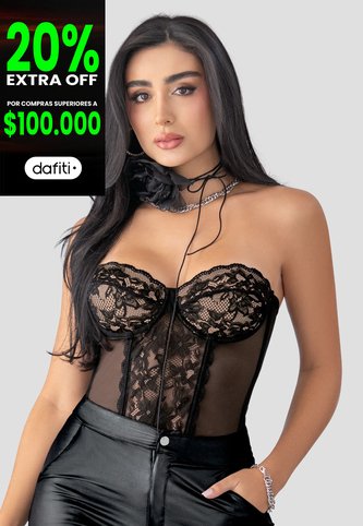 Corset Mujer Negro Mp 110587 MP