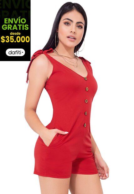 Enterizo Corto Para Mujer Rojo MP