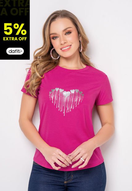 Camiseta Mujer Magenta Vivo Mp 108349