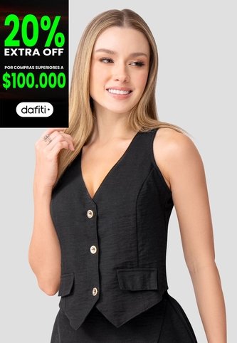 Chaleco Mujer Negro Mp 111273 MP