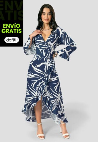 Vestido Largo Mujer Estampado Mp 112051 MP