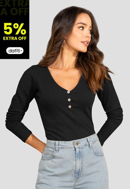Camibuzo Mujer Negro Mp 108301