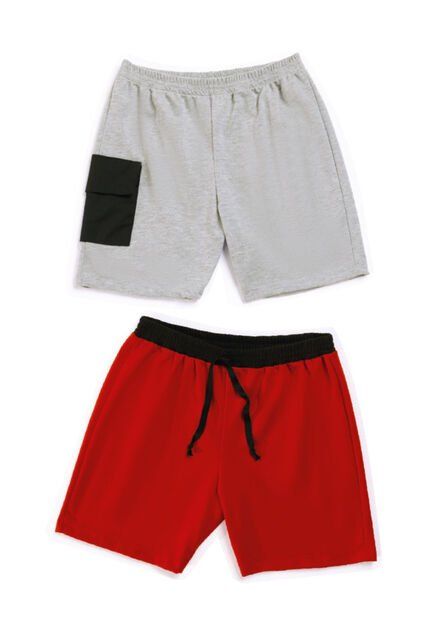 Bermuda Paq X2 Infantil Niño Multicolor Mp 34560