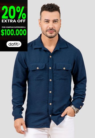 Camisa Hombre Azul Profundo Mp 110532 MP