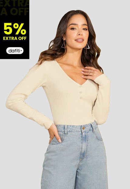 Camibuzo Mujer Crema Mp 108301
