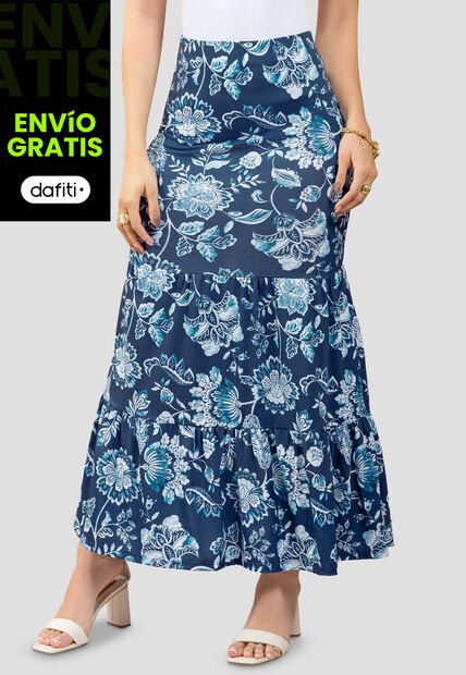 Falda Larga Mujer Estampado Mp 111074