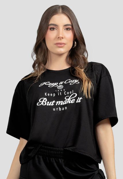 Camiseta Mujer Negro Mp 110983