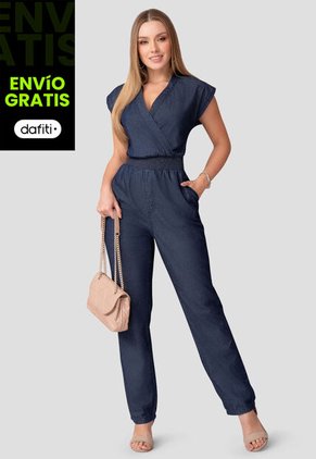 Enterizo Largo Mujer Azul Oscuro Mp 111304