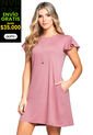 Vestido Corto Para Mujer Palo De Rosa Oscuro MP de MP