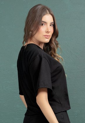 Camiseta Mujer Negro Mp 110983