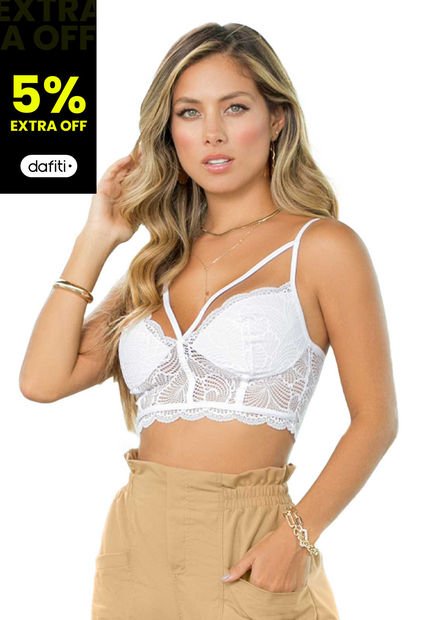 Crop Top Mujer Blanco Mp 101931