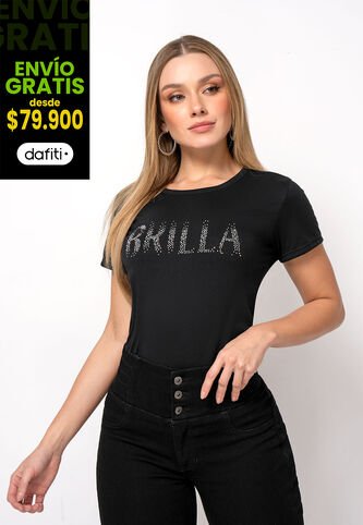 Camiseta Mujer Negro Mp 111095 MP