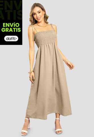 Vestido Largo Mujer Latte Mp 111283 MP