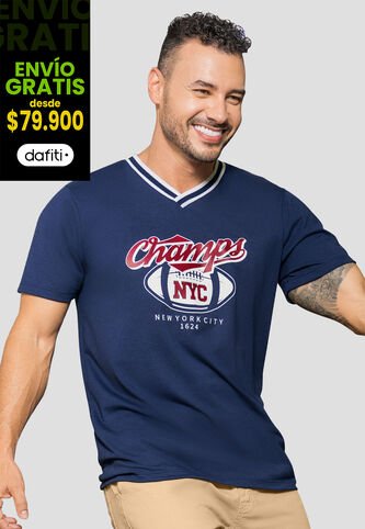 Camiseta Hombre Azul Profundo Mp 110975 MP