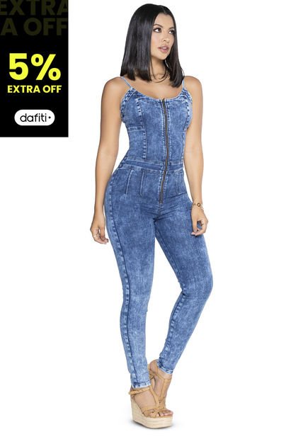 Enterizo Largo Mujer Azul Mp 3676