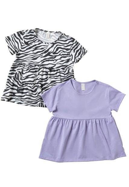 Camiseta Paq X2 Infantil Femenino Multicolor Mp 102923