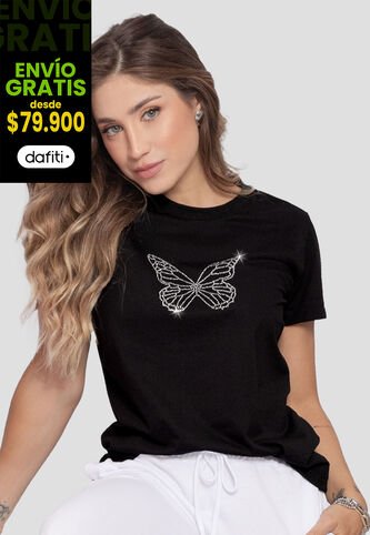 Camiseta Mujer Negro Mp 110786 MP